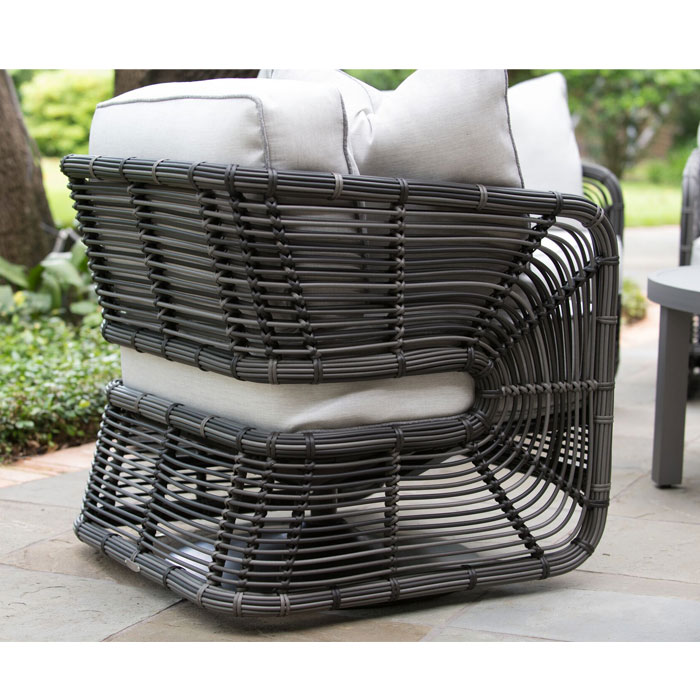 Carver Wicker Cushion Lounge Set by Woodard - Image 6